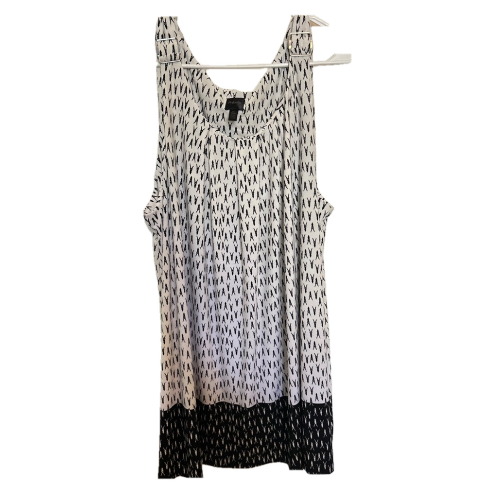 Women's Raffaella Tank Top, XL, Black & White